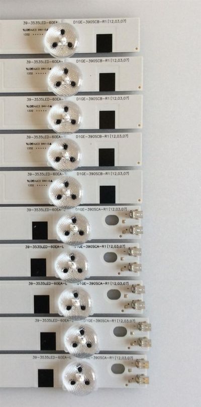 KIT DE LED´S PARA TV ( 10 PIEZAS ) / SAMSUNG / BN96-28328A / BN96-28329A / 39-3535LED-60EA-L    D1GE-390SCA-R1 / 39-3535LED-60EA-R    D1GE-390SCB-R1 / PANEL DE390BGM-V1 / MODELO UN39EH5003FXZA CD01  - Imagen 2