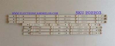 KIT DE LED'S PARA TV / LG / NC490DGG-AAGX1 / GAN01-1380A-P1 / GAN01-1379A-P1 / PANEL'S NC490DGG-AAGX1 / MODELOS 49UK6300PUE.BUSWLOR / NOTA IMPORTANTE : KIT CUENTA ORIGINALMENTE 8  PIEZAS ((INCOMPLETO 7  PIEZAS))        