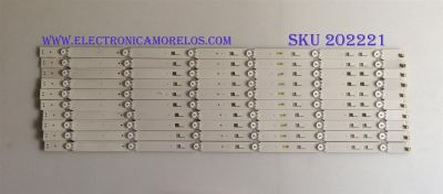 KIT DE LED'S PARA TV (10 PIEZAS) / SONY / LM41-00116K / 2015SONY65_FCOM_06_REV1.0_160212 / PANEL YD650CNG04B / MODELO XBR-65X750D  - Imagen 1