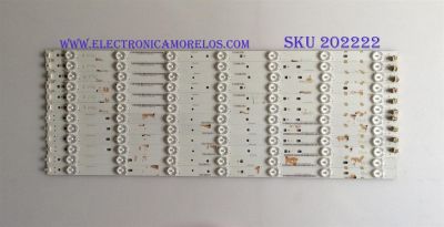KIT DE LEDS PARA TV SHARP ORIGINAL 12 PIEZAS / NUMERO DE PARTE IC-A-VZAA55D584A / IC-A-VZAA55D584C / IC-A-VZAA55D584E / IC-A-VZAA55D584D / IC-A-VZAA55D584B / PANEL LSC550FN04-C01 / MODELO LC-55UB30U