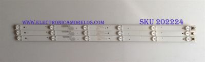 KIT DE LED'S PARA TV (3 PIEZAS) / ELEMENT / 303AK320044 / AHKK32D06-ZC21FG-04 / 2010016485-1 / MODELO ELEFW328-01