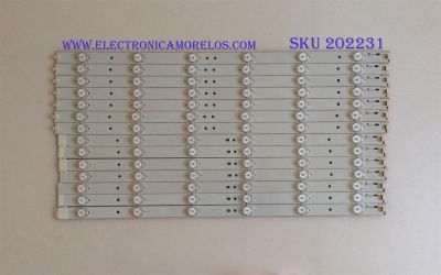 KIT DE LED'S PARA TV (14 PIEZAS) / VIZIO / 50.0-D712-L-S2 / 50.0-D712-R-S2 / EBHHC45F7CA12 / PANEL TPT500J1 -HVN04 REV:S16SC TPV / MODELO E500I-A1