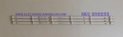 KIT DE LED'S PARA TV SEIKI ((3 PIEZAS)) / NUMERO DE PARTE 303AK320052 / AHKK32D06-ZC22AG-51 / 180309A4 / AK320M38 / MODELO 32HK700N