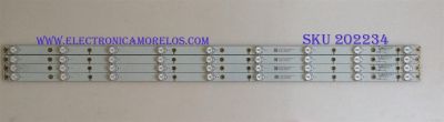 KIT DE LED´S PARA TV ( 4 PIEZAS ) / VIZIO / 210BZ09D043535F01D / GJ-2K16 D2P5-400-D409-V3-PITCH / 01M97-A / PANEL LSC400HN02-801 / MODELO D40-D1  - Imagen 1