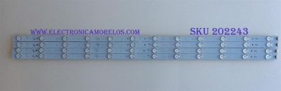 KIT DE LED´S PARA TV ( 4 PIEZAS ) / RCA / 30340012203 / LED40D12-ZC14-04(A) / PANEL V400HJ6-PE1 / MODELO 40"