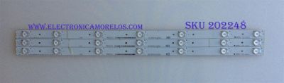 KIT DE LED´S PARA TV ( 3 PIEZAS ) / INSIGNIA / 1136775 / HISENSE_32_HD315DH-B51_3X7_3030C_7S1P   REV.V1 / PANEL HD315DF-B5 / MODELO NS-32D511NA15