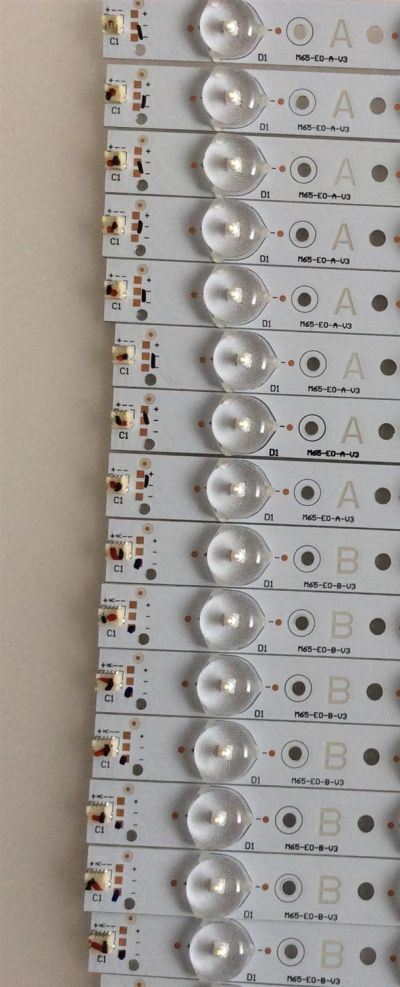 KIT DE LED'S PARA TV VIZIO (16 PIEZAS) / NUMERO DE PARTE M65-E0-A-V3 / M65-E0-B-V3 / M65-E0-A-V4 / M65-E0-B-V4 / ECH-B23-3-S6 /  0981010B87 / E465853 / PANEL LSC650FN04-G01 / MODELO M65-E0 - Imagen 2