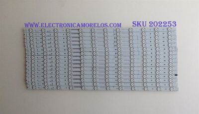 KIT DE LED'S PARA TV VIZIO (16 PIEZAS) / NUMERO DE PARTE M65-E0-A-V3 / M65-E0-B-V3 / M65-E0-A-V4 / M65-E0-B-V4 / ECH-B23-3-S6 /  0981010B87 / E465853 / PANEL LSC650FN04-G01 / MODELO M65-E0