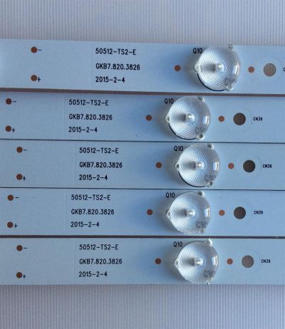 KIT DE LED´S PARA TV ( 5 PIEZAS ) / WESTINGHOUSE / 50512-TS2-E / GKB7.820.3826 / LTE50343/5.948.3028 / PANEL V500HJ1-PE8 REV. C1 / MODELO DWM50F3G1 TW-77541-C050B / DWM50F3G1 TW-77581-A050E / DWM50F3G1 TW-77601-A050F / DWM50F3G1 TW-77571-A050F - Imagen 2