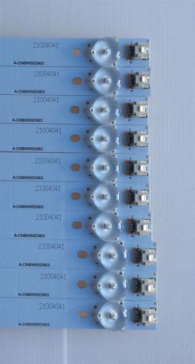 KIT DE LED'S PARA TV (10 PIEZAS) / ELEMENT / A-CNBW50D563 / 4650CA046 / 21004041 / CD25V3P2 / PANEL'S YC+4650CA046 / YC+4650CA025 / YC+4650CA026 / T500HVN07.1 / MODELO ELEFW505 / SE50FR - Imagen 2