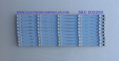 KIT DE LED'S PARA TV (10 PIEZAS) / ELEMENT / A-CNBW50D563 / 4650CA046 / 21004041 / CD25V3P2 / PANEL'S YC+4650CA046 / YC+4650CA025 / YC+4650CA026 / T500HVN07.1 / MODELO ELEFW505 / SE50FR