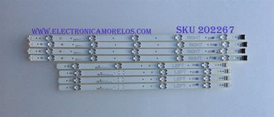 KIT DE LED´S PARA TV ( 8 PIEZAS ) / LG / GAN01-1315A / GAN01-1316A / 49INCH LED ARRAY_A-TYPE_161212 / 49INCH LED ARRAY_B-TYPE_161212 / PANEL NC490DGG / MODELO 49J6300-UA