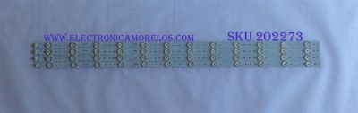 KIT DE LED´S PARA TV ( 4 PIEZAS ) / ELEMENT / 303TH400039 / TF40D12-ZC15F-13 / L.14.1640000ZC / PANEL'S T400D3-HA24-DY4 / LSC400HJ01-502 / MODELO ELEFW408 