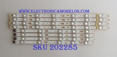 KIT DE LED´S PARA TV ( 8 PIEZAS ) / SAMSUNG / BN96-41220A / BN96-41221A / S_KU6K_43_FL30_L7_REV1.0_160119_LM41-00268A / S_KU6K_43_FL30_R5_REV1.0_160119_LM41-00269A / PANEL CY-GK043HGEV1H / MODELO UE43MU6120KXZT / MAS MODELOS EN DESCRIPCION 