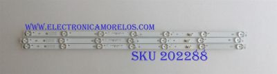 KIT DE LED´S PARA TV ( 3 PIEZAS ) UPSTAR / LG / RF-EG320E32-0701S-11A5 / 344761000093000 / PANEL BOEI320WX1-01 / MODELO 32LJ500B-UB / 32"