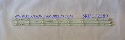 KIT DE LED'S PARA TV (3 PIEZAS) / AURUS / IC-A-HWBW32D385 / 21002322 / 4632CLO16 / PANEL 315A1B02 BOE / MODELO DLED-3201XN
