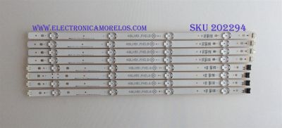 KIT DE LED'S PARA TV (8 PIEZAS) / EAV63612104 / 49LH51_FHD_A / PANEL NC490DUE / MODELO 49LJ510M-UB