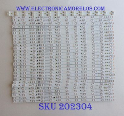 KIT DE LED´S PARA TV VIZIO (28 PIEZAS) / NUMERO DE PARTE LB-PM3030-GJVIZIOP55 / LB-PM3030 / GJVIZIOP551 / 210BZ12D0B33LBM02X / LB-PM3030-GJVIZIOP5514X24-T / MODELO P55-F1 / PANEL TPT550U1-QVN05.U REV:S59B0A