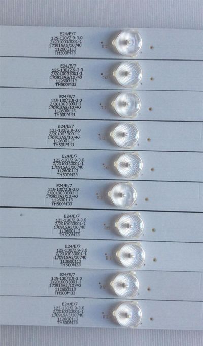 KIT DE LED'S PARA TV ELEMENT (10 PIEZAS) / NUMERO DE PARTE TFMT50D05-ZC21AG-01 / 303TH500058 / E78030 / TH500M29 / PANEL T500-0DX-DLED / DISPLAY T500QVR05.5 / MODELOS E4SFT5017 K7C4M / E4SFC5017 / WD50FB2530 - Imagen 3