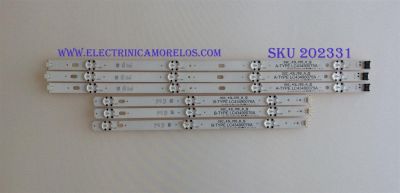 KIT DE LED'S PARA TV (6 PIEZAS) / LG / LC43490076A / A-TYPE LC43490076A, LC43490075A, LC43490090A, LC43490091A / B-TYPE LC43490076A, SSC_43LJ55_A, SSC_43LJ55_B / PANEL NC430DUE-AAFX1 / MODELOS 43LK5700PUA AUSWLJM / 43LK5700PUA BUSFLJM