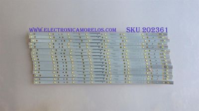 KIT DE LED´S PARA TV ( 16 PIEZAS ) / VIZIO / T650QVF 04.0 / ZE65T330013 / ZE65T330023  / E88441 / PANEL T650QVF06.0 / MODELO M65-C1 