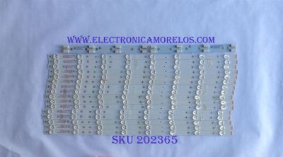 KIT DE LED'S PARA TV VIZIO ((16 PIEZAS)) / NUMERO DE PARTE LB60008 / LB60008 V1_01 / LB60008 V0_01 / 210BZ08DLB3030N00L / PANEL TPT600U2-EQLSJA.G REV:S5A / DISPLAY LC600EQL (SJ)(A5) / MODELO M60-D1 / M60-D1 LTM7UYBS