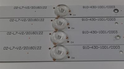 KIT DE LEDS PARA TV ELEMENT ORIGINAL 4 PIEZAS / NUMERO DE PARTE D-CNCF43D599 / 910-430-1001/C003 / 02-L7-V2/20160122 / 4015N16D402L7V2PX0 / PANEL T430-16A-DLED / MODELO ELST4316S - Imagen 3