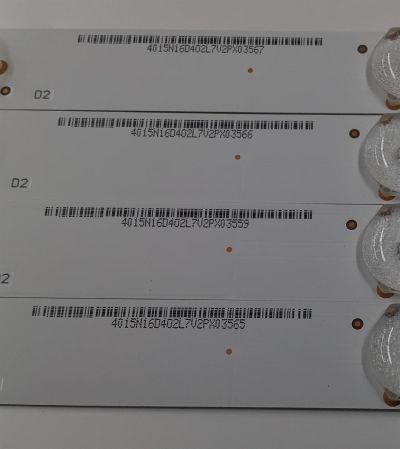 KIT DE LEDS PARA TV ELEMENT ORIGINAL 4 PIEZAS / NUMERO DE PARTE D-CNCF43D599 / 910-430-1001/C003 / 02-L7-V2/20160122 / 4015N16D402L7V2PX0 / PANEL T430-16A-DLED / MODELO ELST4316S - Imagen 2