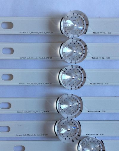 KIT DE LED´S PARA TV ( 10 PIEZAS ) / LG / DIRECT 3.0_55INCH_REV0.1_140428 / 25Q1A  / PANEL HC550DUN-VSHS3-11XX / MODELO 55" - Imagen 3