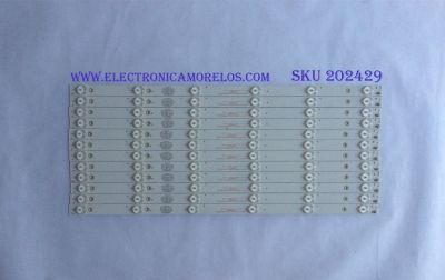  KIT DE LED´S PARA TV WESTINGHOUSE ((12 PIEZAS)) / NUMERO DE PARTE TFMT55D06-ZC21AG-02 / 303TH550069 / TH550M19 / E469119 / PANEL'S T550QVN05 / T550QVN03.0 / T550-DXA-DLED / DISPLAY LSC550FN05-J03 / MODELO WD55UT4490 TW-04441-A055I / TW-04451-N055A