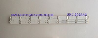 LED PARA TV (4 PIEZAS) / HISENSE / LGL4049-3528ES-101 / 160119-123 / E177671 / PANEL 43+10-50D XL BD / MODELO 43H7050D