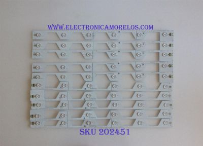 KIT DE LED'S PARA TV (10 PIEZAS) / THOMSON / 006-P1K3422A / TMT_55E5800_10X6_3030C_6S1P_W44 P103 / YHF_4C_LB5506_YH1CK / MODELO 55UA6406