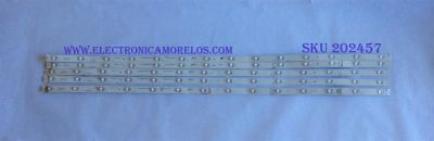 KIT DE LEDS PARA TV HISENSE ORIGINAL 5 PIEZAS / NUMERO DE PARTE IC-A-CNDN55D975 / 1190188 / 1190188 B1 / MHM36N120WKK7 / MHM37N120WKK7 / PANEL HD550S1U51-T0L3 / MODELO 55H8E