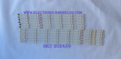 KIT DE LED'S PARA TV SAMSUNG (12 PIEZAS) / NUMERO DE PARTE BN96-40099A / BN96-40100A / V5DU-550DCA-R1 / V5DU-550DCB-R1 / PANEL CY-WM055HGHV2H / MODELO UN55MU6490 / UN55MU6490FXZA CA02