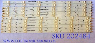 KIT DE LED'S PARA TV SHARP (12 PIEZAS) / NUMERO DE PARTE IC-B-VZAA55D537 / IC-B-VZAA55D537A / IC-B-VZAA55D537D / IC-B-VZAA55D537C / IC-B-VZAA55D537E / IC-B-VZAA55D537B / 0981010221 / PANEL'S T550HVN06.5 / T550HVN08.0 / T550QVN05.0
