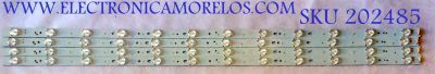 KIT DE LED´S PARA TV ( 4 PIEZAS ) / QUASAR / 30340012205 / LED40D12-02(A) / N172D-S / 2010003710/B21 / PANEL V400HJ6-PE1 / MODELO 40"