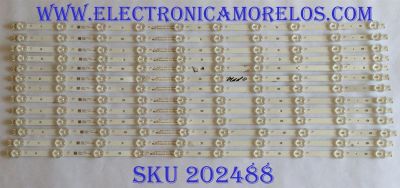 KIT DE LED´S PARA TV NOTA IMPORTANTE : KIT CUENTA ORIGINALMENTE  14 PIEZAS (INCOMPLETO 13 PIEZAS) / RCA AE0110352 / JL.D650A1235-031DS-M / N180731 / PANEL HV650QUB-N9D / MODELO RNSMU6536