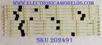KIT DE LED´S PARA TV / NOTA IMPORTANTE:KIT CUENTA ORIGINALMENTE 12 PIEZAS (INCOMPLETO 11 PIEZAS) / SHARP 0981-0102-21 / IC-B-VZAA55D537A / IC-B-VZAA55D537D / IC-B-VZAA55D537C  / PANEL`S T550HVN06.5 / T550HVN08.0 / MODELOS LC-55LE653U / LC-55UB30U - Imagen 1