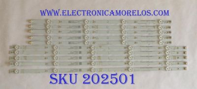 KIT DE LED`S PARA TV  INSIGNIA  (10 PIEZAS) LB-DM3030-GJBBY555X9ABG2-L-Y / LB-DM3030-GJBBY555X9ABG2-R-Y / 29T4T48GBW7N / 210BZ05DLB33LBM02X / 210BZ04DRB33LBM02X / LB-DM3030-GJBBY555X9ABG2-L-H / 55ABG2-L / 55ABG2-R / PANEL TPT550U1 / MODELO NS-55DF710NA19