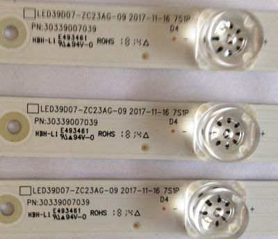 KIT DE LED`S PARA TV (3 PIEZAS) / INSIGNIA 1010219048-2 / LED39D07-ZC23AG-09 / 30339007039 / E493461 / 180426A3 / 39000M69 / C22/D/36 / 130-135/6 / PANEL T390XVN02.0 / MODELO NS-39D310NA19 - Imagen 3