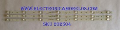KIT DE LED`S PARA TV (3 PIEZAS) / INSIGNIA 1010219048-2 / LED39D07-ZC23AG-09 / 30339007039 / E493461 / 180426A3 / 39000M69 / C22/D/36 / 130-135/6 / PANEL T390XVN02.0 / MODELO NS-39D310NA19