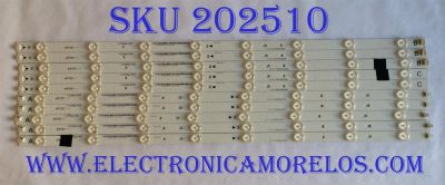KIT DE LED`S PARA TV ((INCOMPLETO SOLO 10 PIEZAS)) / JVC IC-C-VZAA65D390A / IC-D-VZAA65D390C / IC-D-VZAA65D390B / F120M9LP45F / E306084 / 098101022173 / 098101022174 / BR-F120M9LP45F-2-4-L11-75 / 098101022175 / PANEL T650HVN05.0 / MODELO EM65FTR