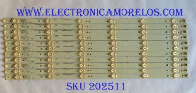 KIT DE LED`S PARA TV (11 PIEZAS) / BERKSHIRE 40-LB5510-LBF2XG / 2006120510AD00 / 0262201TCL55D015 / LFAX / E193079-B / PANEL LVF550SSTM (E6)(V2) / MODELO LE55FHDF3300ZB