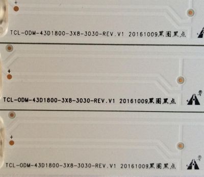 KIT DE LED`S PARA TV (3 PIEZAS) / HITACHI 4C-LB430T-YH4 / 20161009 / 006-P1K3533A / 190817 / TCL-0DM-43D1800-3X8-3030-REV.V1 / 190817-YW7XJY / YHA-4C-LB430T-YH4 / PANEL LVU430LGDX E1 V17 / MODELO 40R80 - Imagen 4