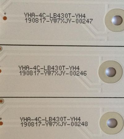 KIT DE LED`S PARA TV (3 PIEZAS) / HITACHI 4C-LB430T-YH4 / 20161009 / 006-P1K3533A / 190817 / TCL-0DM-43D1800-3X8-3030-REV.V1 / 190817-YW7XJY / YHA-4C-LB430T-YH4 / PANEL LVU430LGDX E1 V17 / MODELO 40R80 - Imagen 2