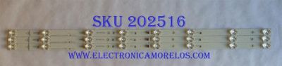 KIT DE LED`S PARA TV (3 PIEZAS) / HITACHI 4C-LB430T-YH4 / 20161009 / 006-P1K3533A / 190817 / TCL-0DM-43D1800-3X8-3030-REV.V1 / 190817-YW7XJY / YHA-4C-LB430T-YH4 / PANEL LVU430LGDX E1 V17 / MODELO 40R80