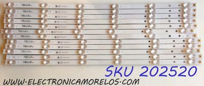 KIT DE LED'S PARA TV VIZIO (12 PIEZAS) / NUMERO DE PARTE JL.D65061330-324AS-M / JL.D65061330-324AS-M_V02 / 344761000359000 / 70401-00505 / 17AC530 / PANEL BOEI650WQ1 / MODELOS D65X-G4 / D65-F1 / V655-H4 / D65X-G4 LHBFXVAU/D65X-G4 LHBFXVBU/D65X-G4 LHBFXVCU
