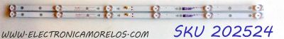 KIT DE LED`S PARA TV (2 PIEZAS) / INSIGNIA LED32D06-ZC22AG-05 / 30332006003 / 1010295726-2 / 190429BF2 / E78030 / 5621-A0 / 2018-09-25 6S1P / C22/D/34 / 145-150/3.0-3.1 / PANEL V320BJ8-Q01-C1 / MODELO NS-32D22NA20