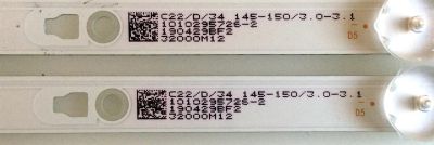 KIT DE LED`S PARA TV (2 PIEZAS) / INSIGNIA LED32D06-ZC22AG-05 / 30332006003 / 1010295726-2 / 190429BF2 / E78030 / 5621-A0 / 2018-09-25 6S1P / C22/D/34 / 145-150/3.0-3.1 / PANEL V320BJ8-Q01-C1 / MODELO NS-32D22NA20 - Imagen 2