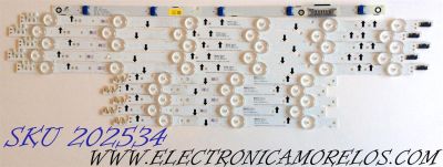 KIT DE LED`S PARA TV (10 PIEZAS) / SAMSUNG BN96-38889A / BN96-38890A / LM41-00099H / LM41-00099K / 30417A / BN41-02172A / 2014SVS40 / PANEL´S CY-GH040BGLVPH / CY-GH040BGLV6H / CY-GH040BGLVVH / CY-GH040BGLVXH / TODOS LOS MODELOS COMPATIBLES EN DESCRIPCIÓN